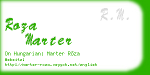 roza marter business card
